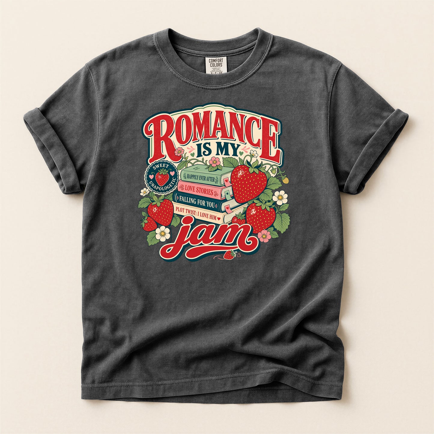 Romance Is My Jam T-Shirt — Strawberry Vintage Graphic Tee