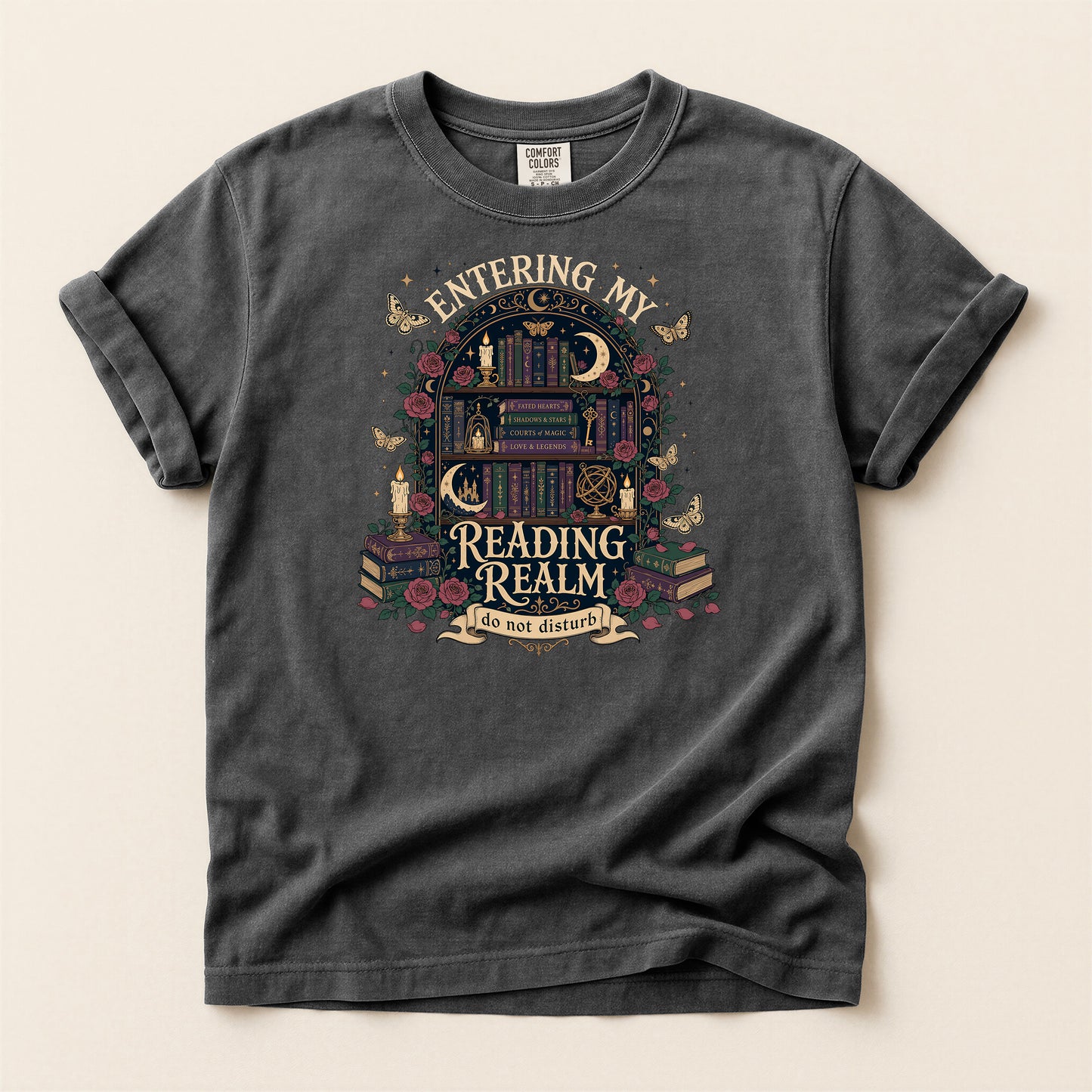 Reading Realm T-Shirt — "Entering My Reading Realm (Do Not Disturb)" Booklover Tee