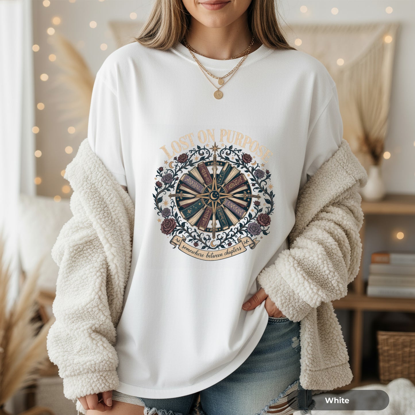 Lost on Purpose Compass T-Shirt — Inspirational Adventure Graphic Tee