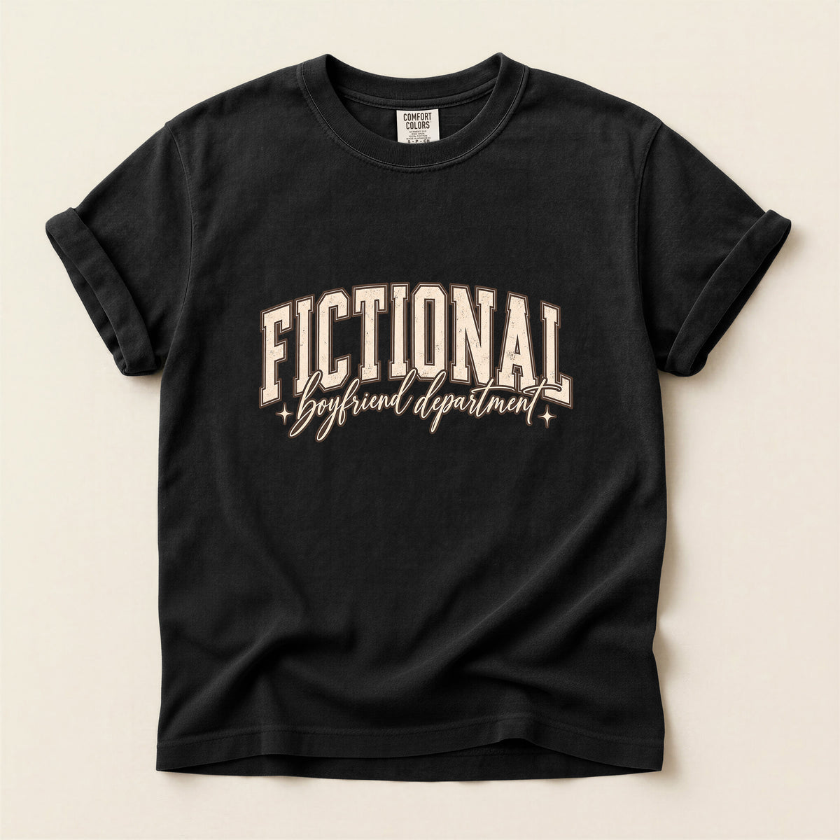 Fictional Graphic T-Shirt – Vintage Script Book Lover Tee