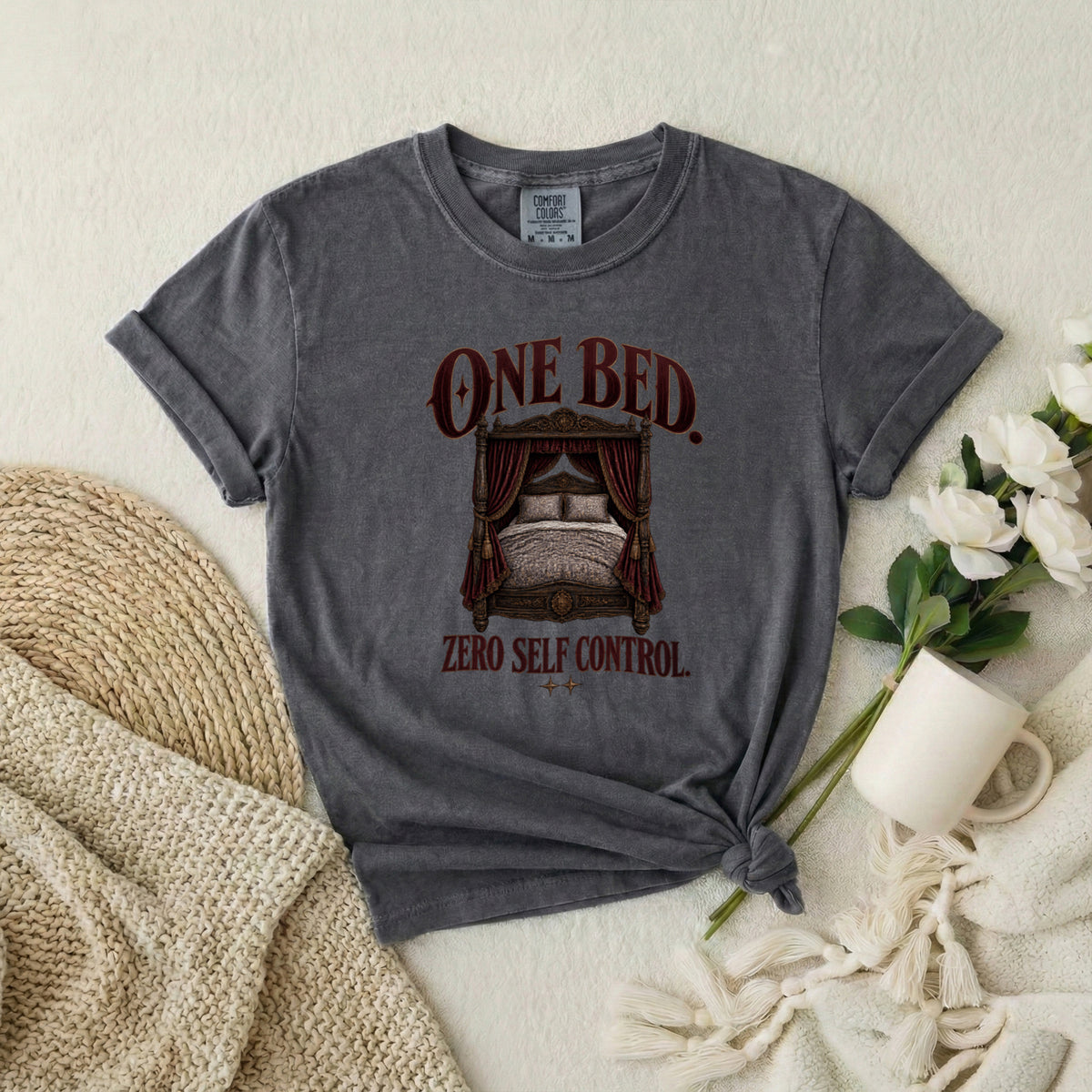 One Bed Zero Self Control Graphic T-Shirt