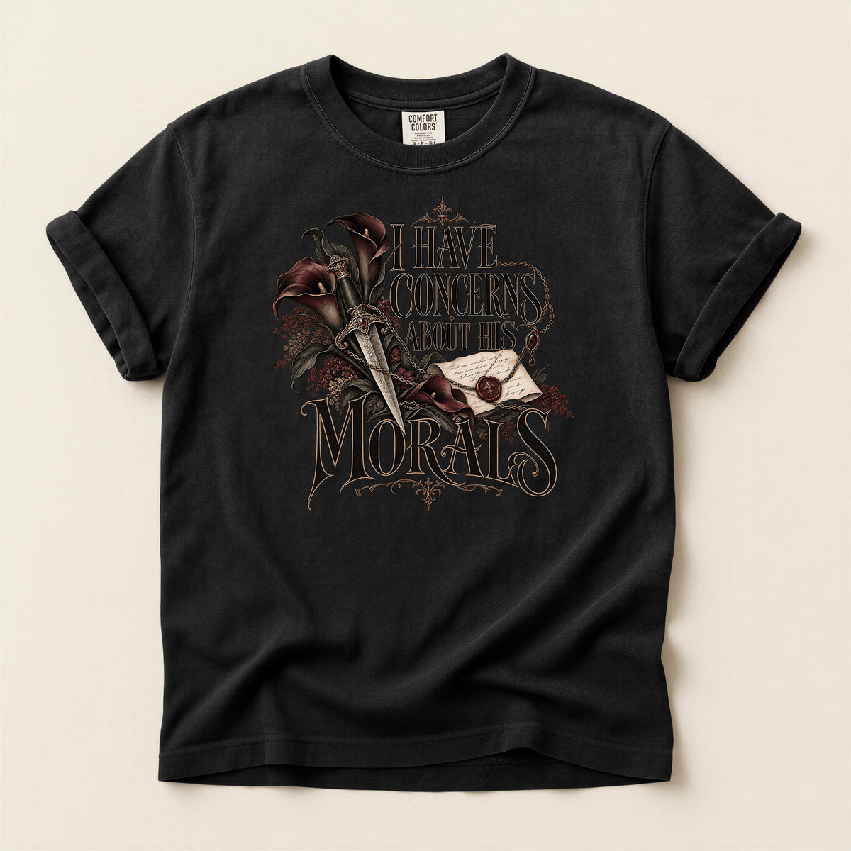 I Have Concerns About Your Morals Gothic T-Shirt