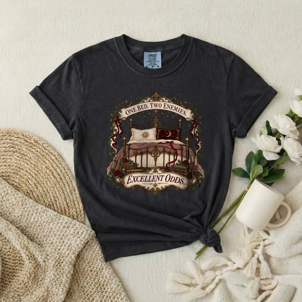 One Bed Two Enemies Excellent Odds Graphic T-Shirt