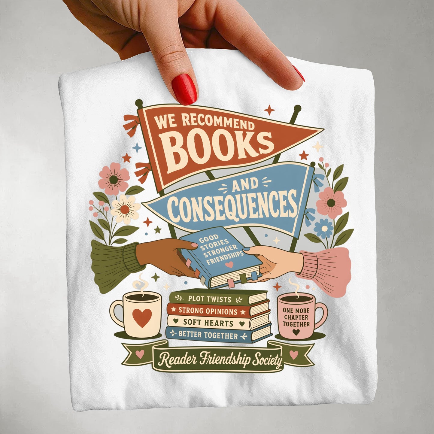 “We Recommend Books and Consequences” Literary Tee