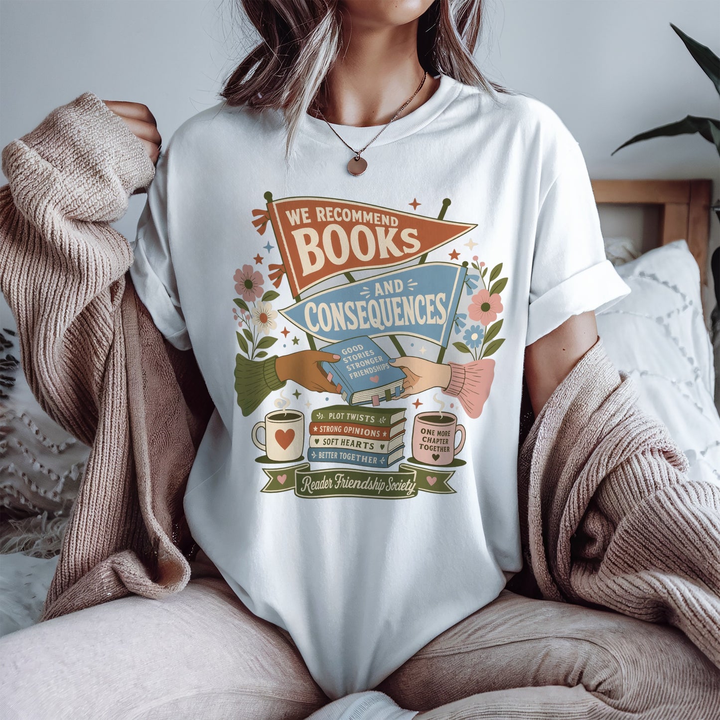 “We Recommend Books and Consequences” Literary Tee