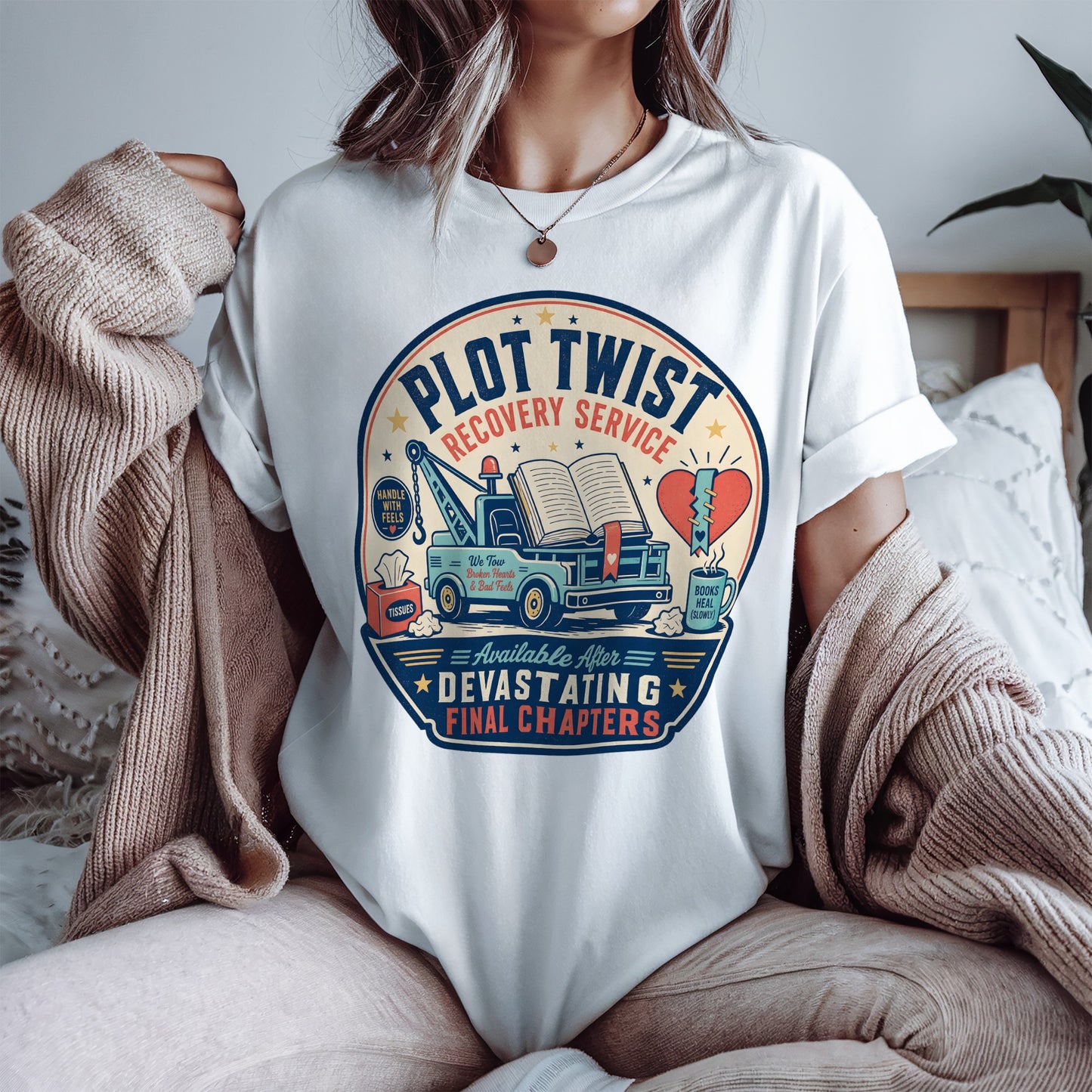 Plot Twist Recovery Service: Available After Devastating Final Chapters Graphic Tee