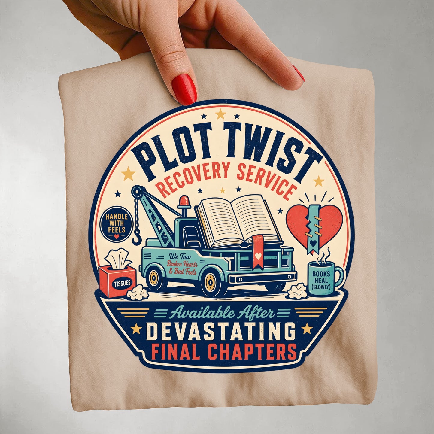 Plot Twist Recovery Service: Available After Devastating Final Chapters Graphic Tee