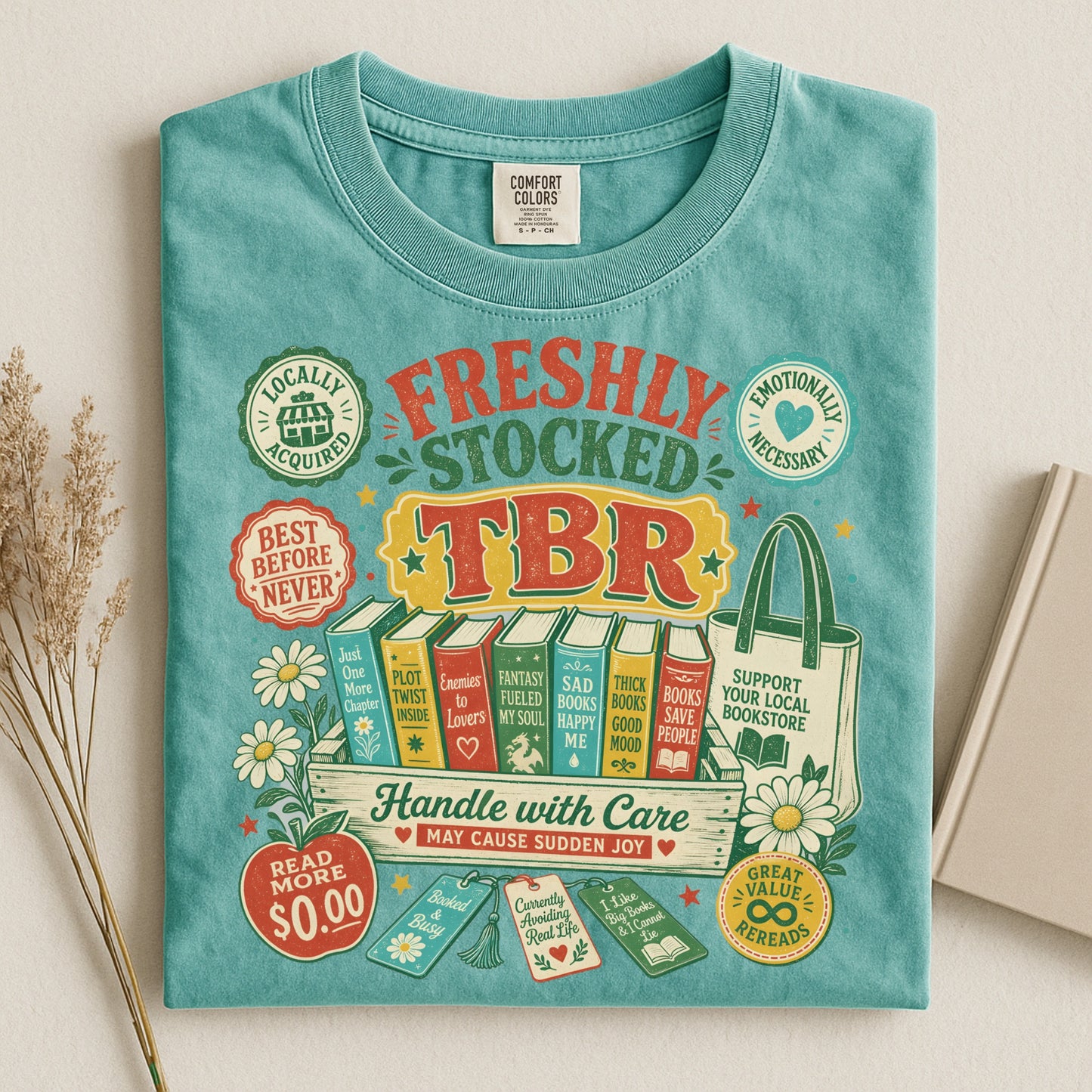 Freshly Stocked TBR T-Shirt — Book Lover Graphic Tee