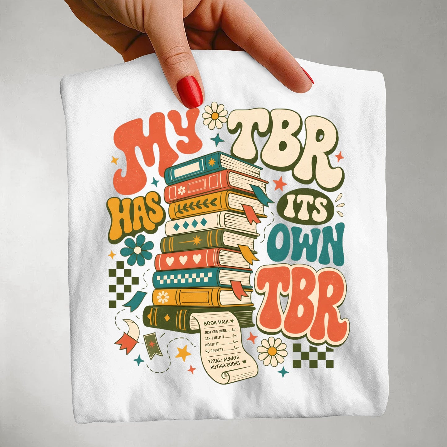 My TBR Has Its Own TBR- Vintage Stack of Books Graphic Tee