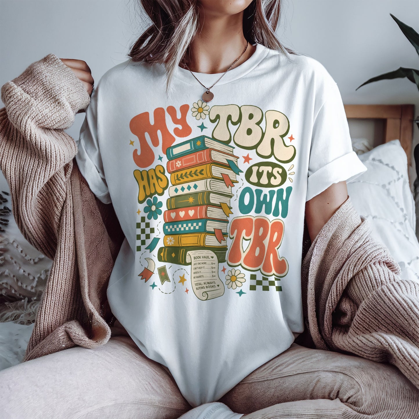 My TBR Has Its Own TBR- Vintage Stack of Books Graphic Tee