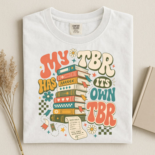 My TBR Has Its Own TBR- Vintage Stack of Books Graphic Tee