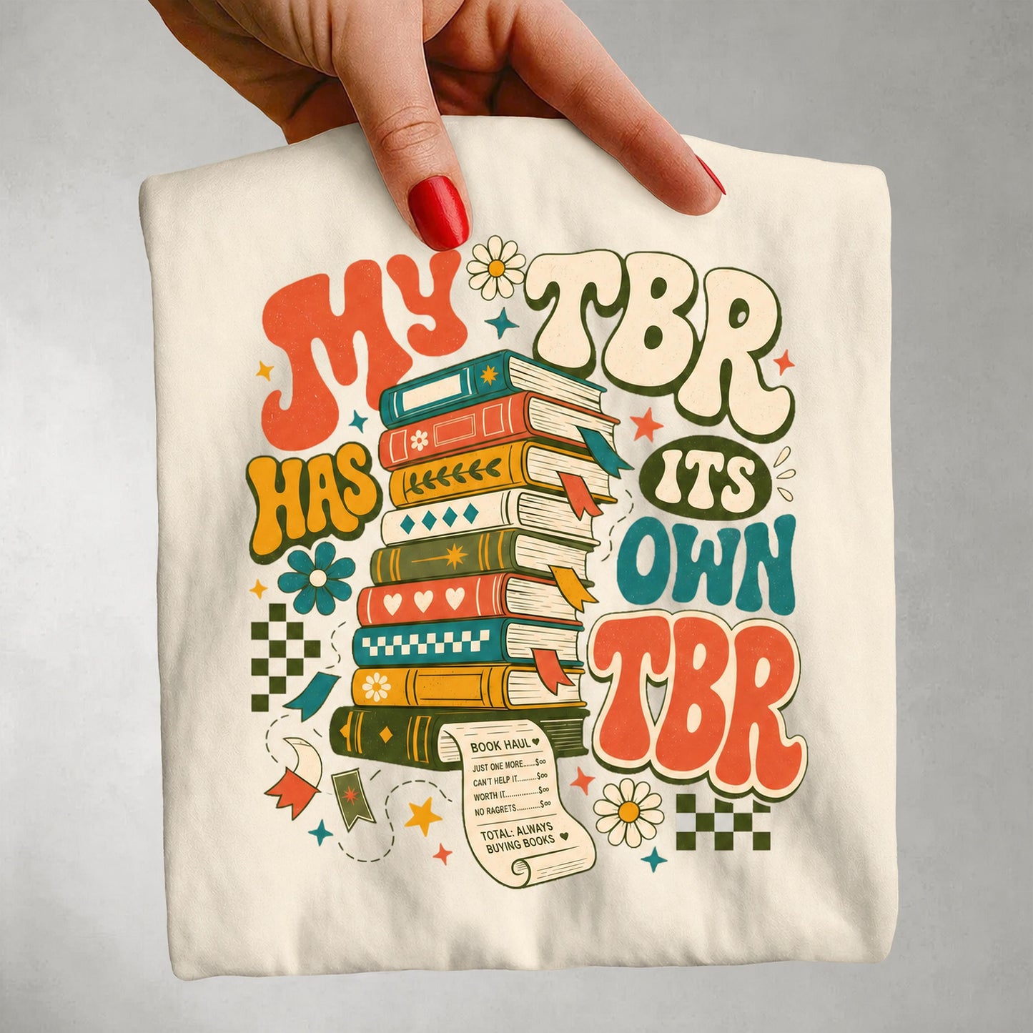My TBR Has Its Own TBR- Vintage Stack of Books Graphic Tee
