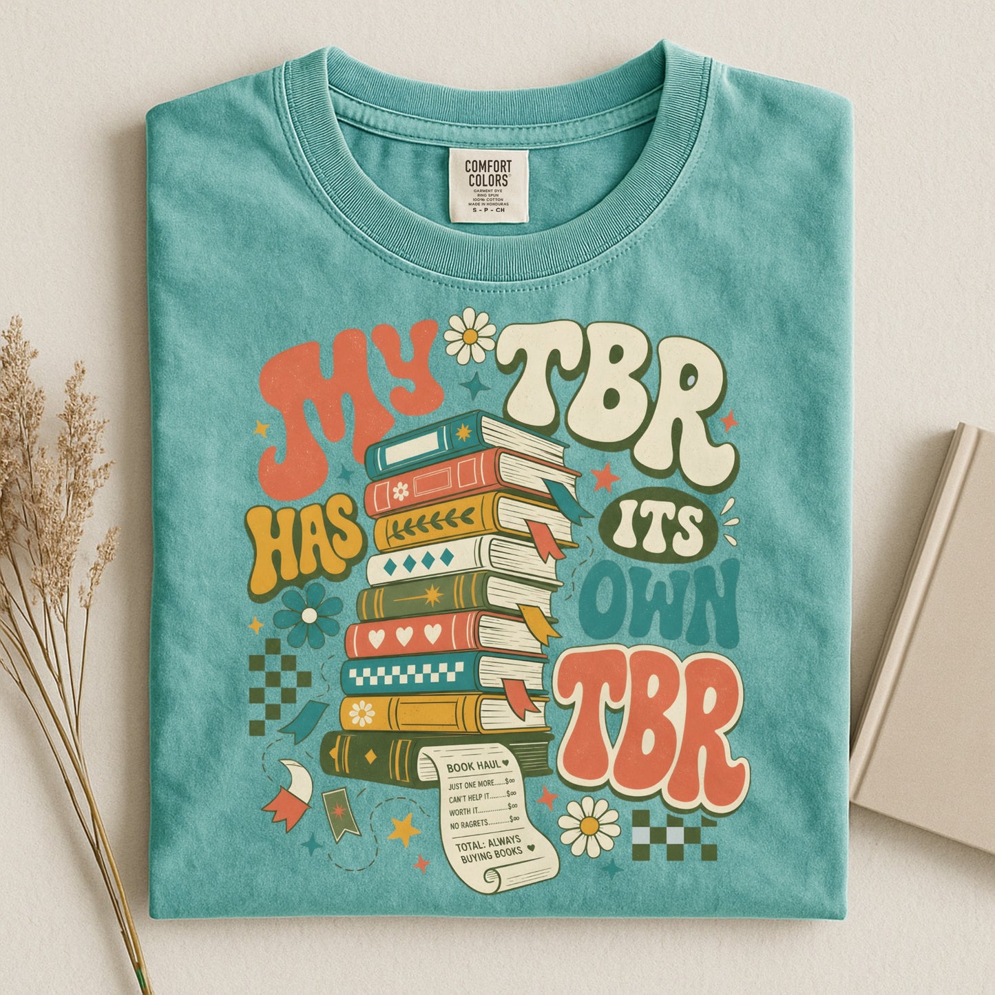 My TBR Has Its Own TBR- Vintage Stack of Books Graphic Tee