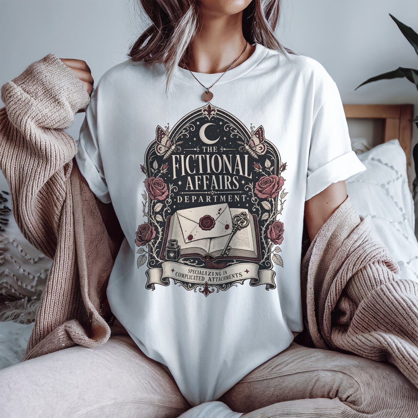 Fictional Affairs Department T-Shirt — Vintage Book Lover Graphic Tee