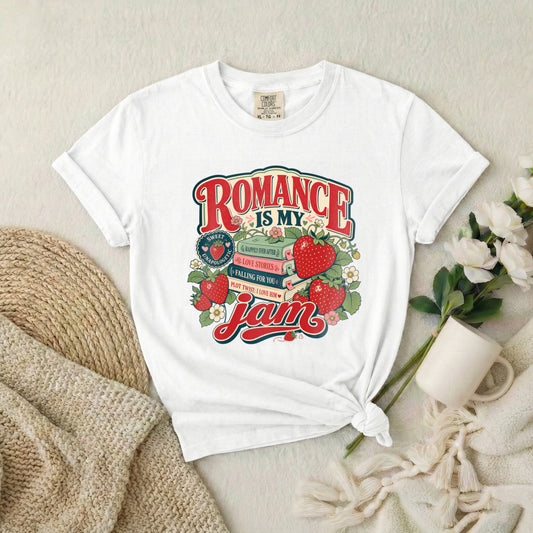 Romance Is My Jam T-Shirt — Strawberry Vintage Graphic Tee