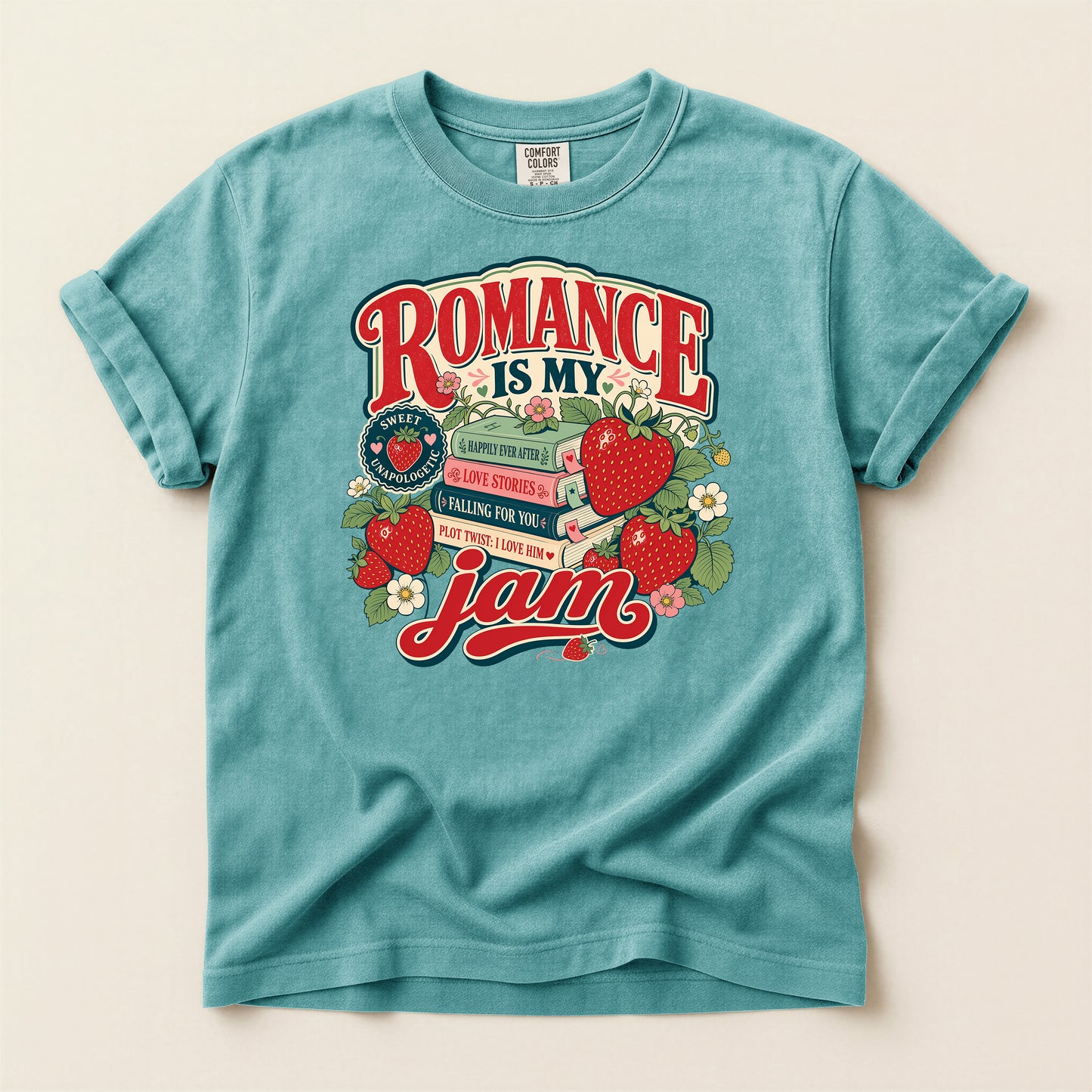 Romance Is My Jam T-Shirt — Strawberry Vintage Graphic Tee