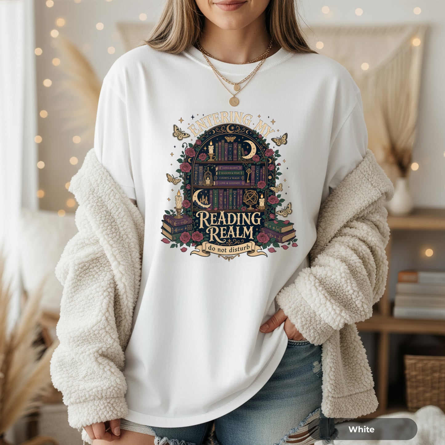 Reading Realm T-Shirt — "Entering My Reading Realm (Do Not Disturb)" Booklover Tee