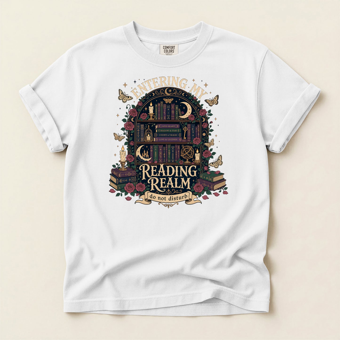 Reading Realm T-Shirt — "Entering My Reading Realm (Do Not Disturb)" Booklover Tee