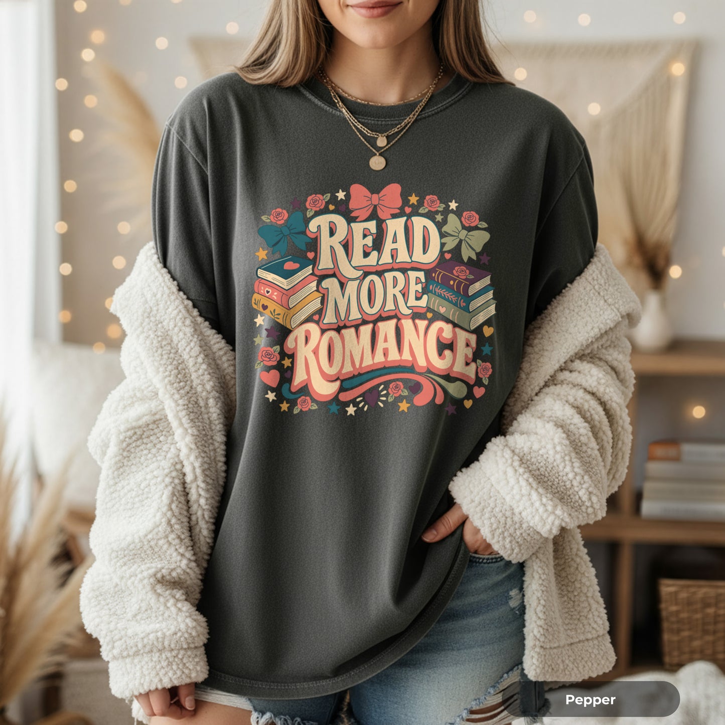 Read More Romance T-Shirt — Cute Retro Book Lover Tee