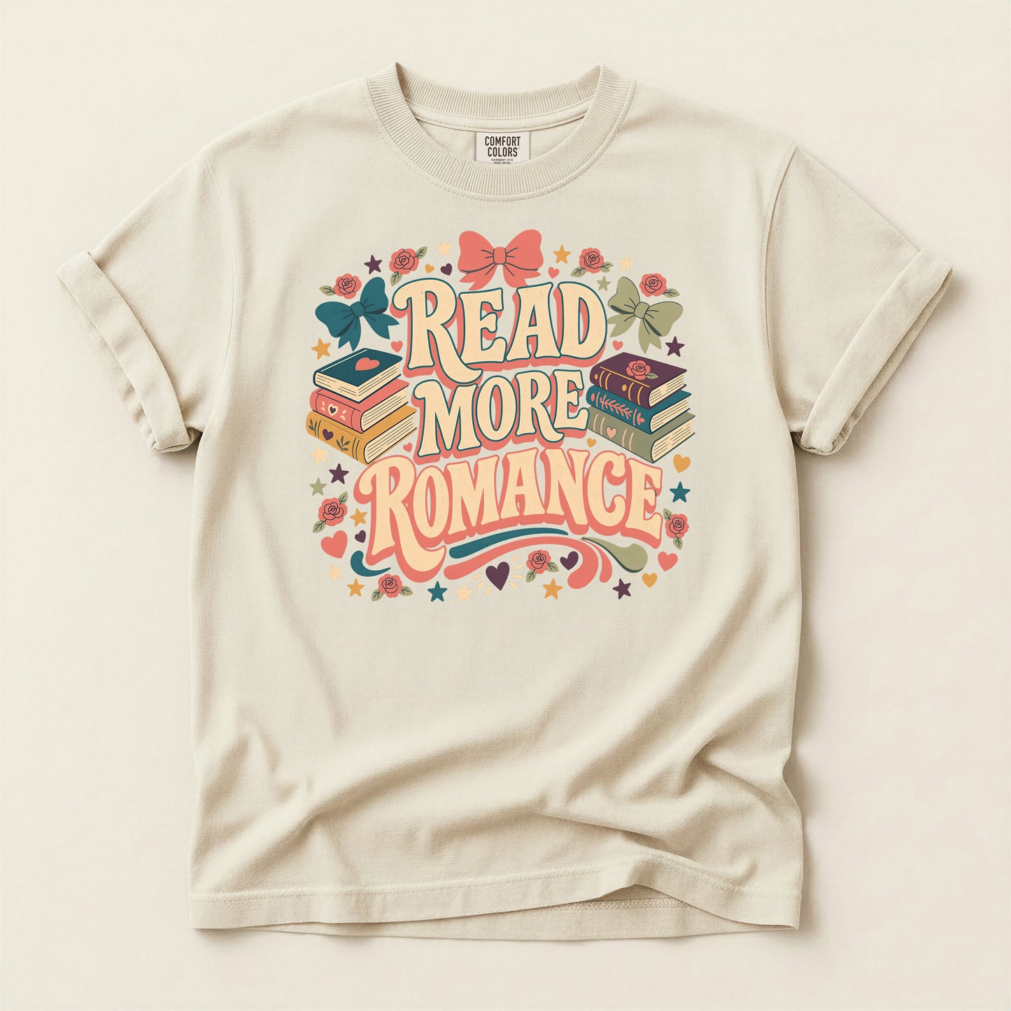 Read More Romance T-Shirt — Cute Retro Book Lover Tee