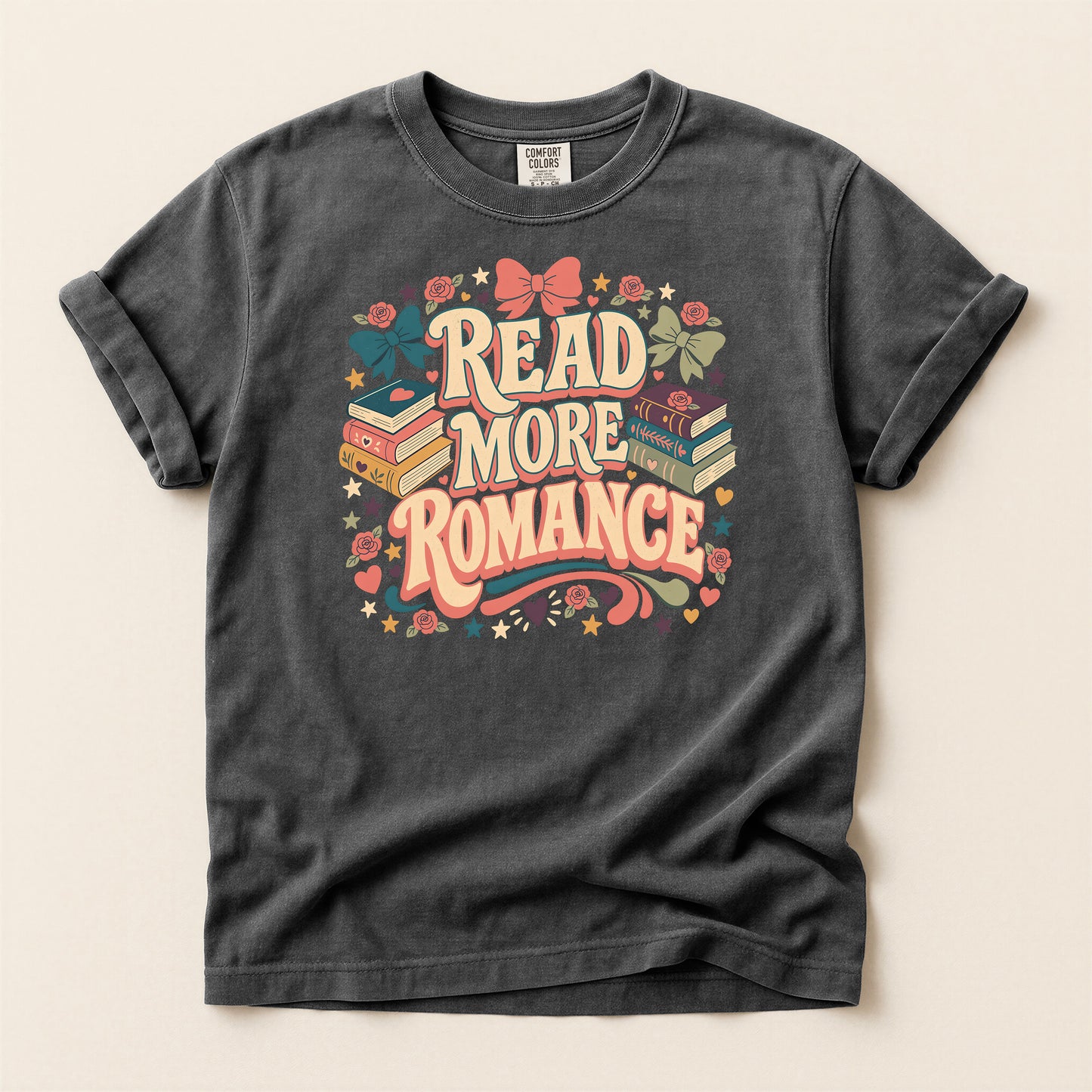 Read More Romance T-Shirt — Cute Retro Book Lover Tee