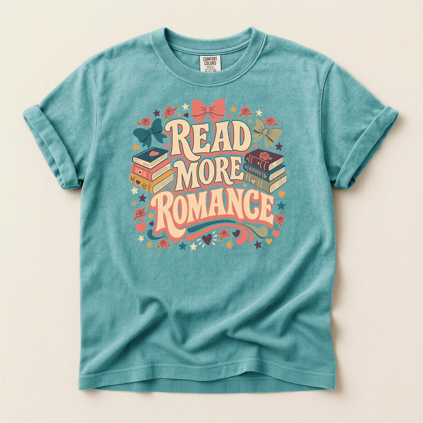 Read More Romance T-Shirt — Cute Retro Book Lover Tee