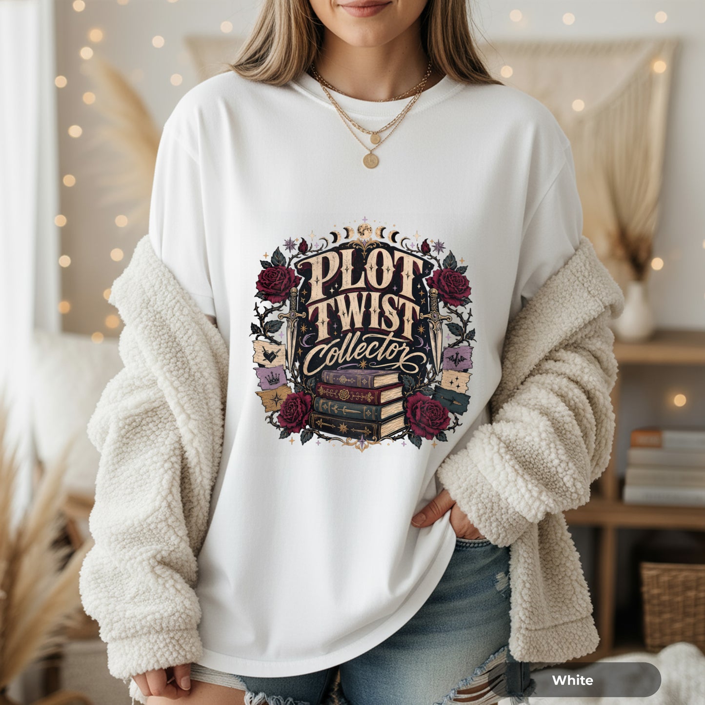 Plot Twist Collector T-Shirt — Vintage Book Lover Graphic Tee
