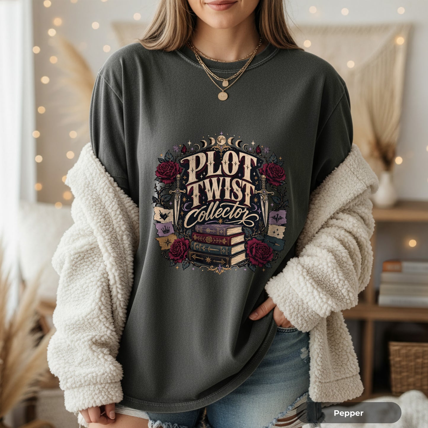 Plot Twist Collector T-Shirt — Vintage Book Lover Graphic Tee