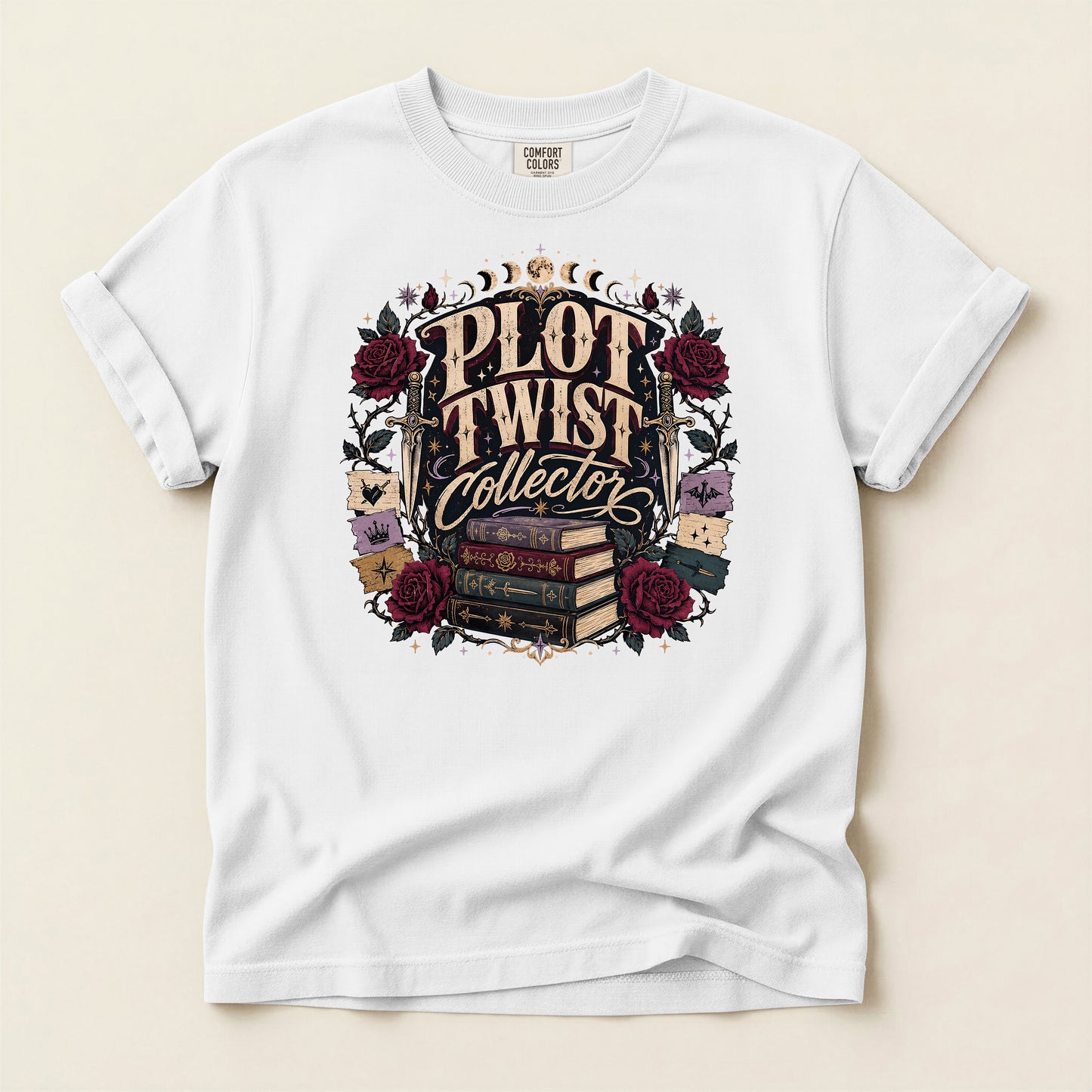 Plot Twist Collector T-Shirt — Vintage Book Lover Graphic Tee