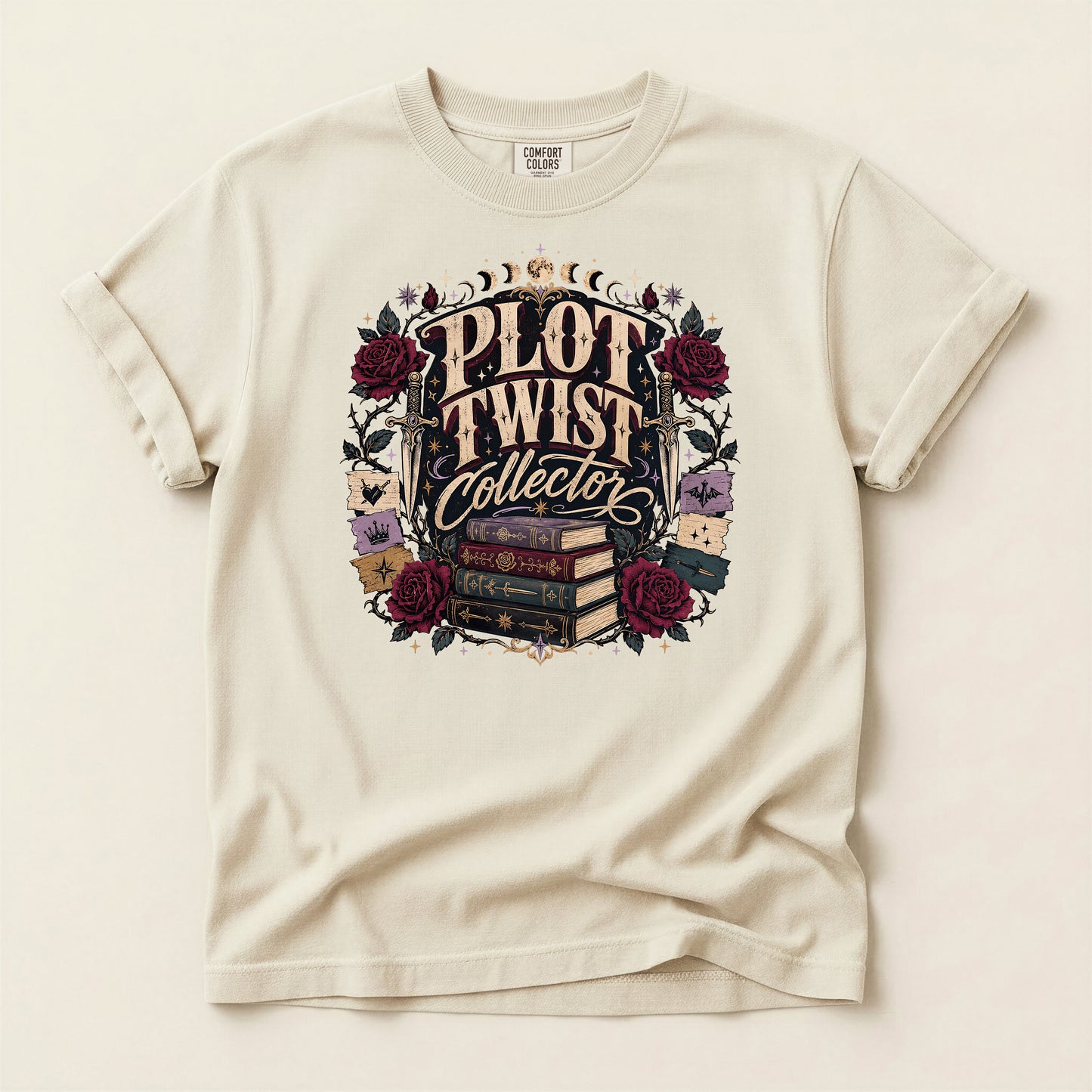 Plot Twist Collector T-Shirt — Vintage Book Lover Graphic Tee