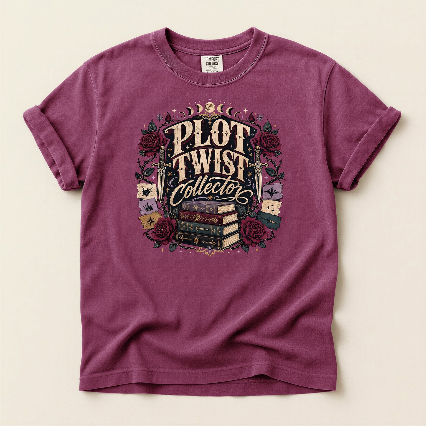 Plot Twist Collector T-Shirt — Vintage Book Lover Graphic Tee