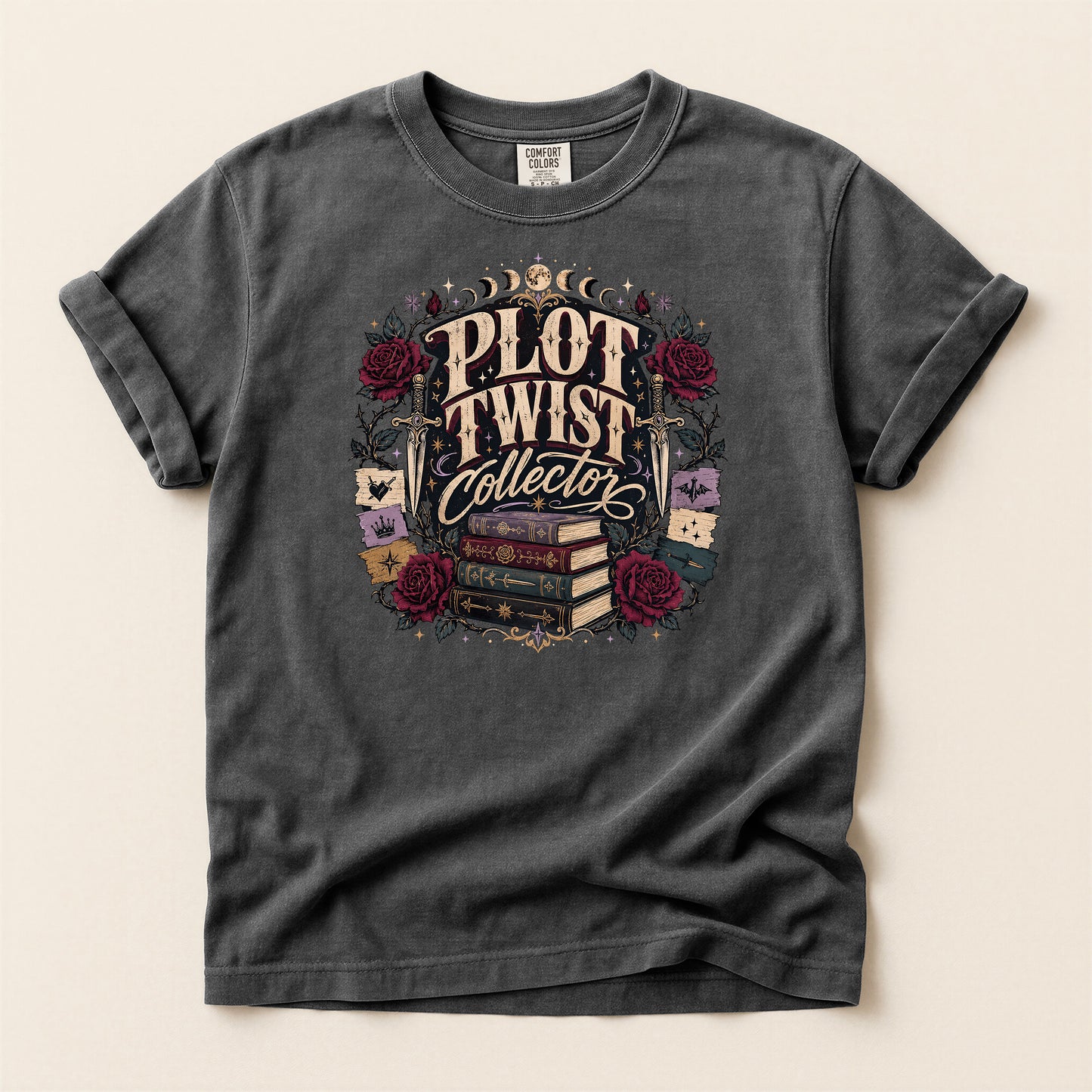 Plot Twist Collector T-Shirt — Vintage Book Lover Graphic Tee