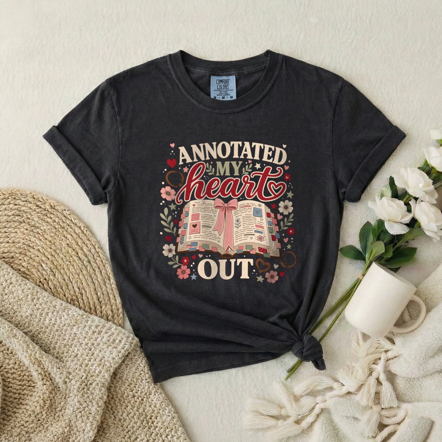 Annotated My Heart Out T-Shirt — Cute Book Lover Graphic Tee