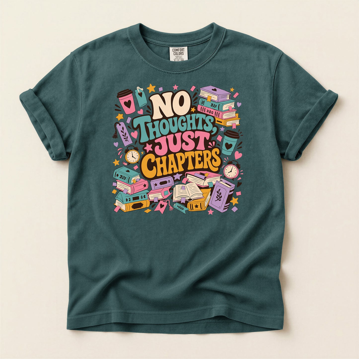 T-Shirt — "No Thoughts Just Chapters" Booklover Graphic Tee
