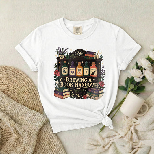 Brewing a Book Hangover T-Shirt