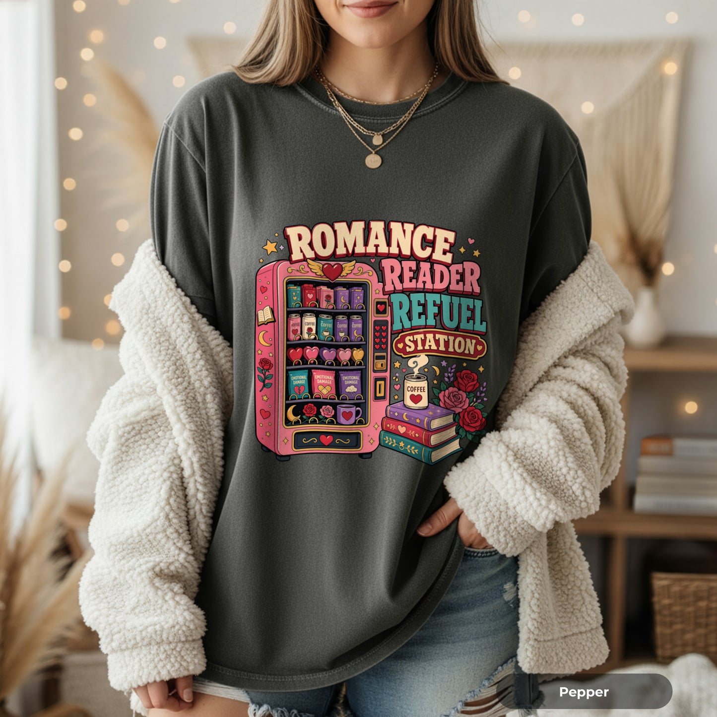 Romance Reader Refuel Station T-Shirt