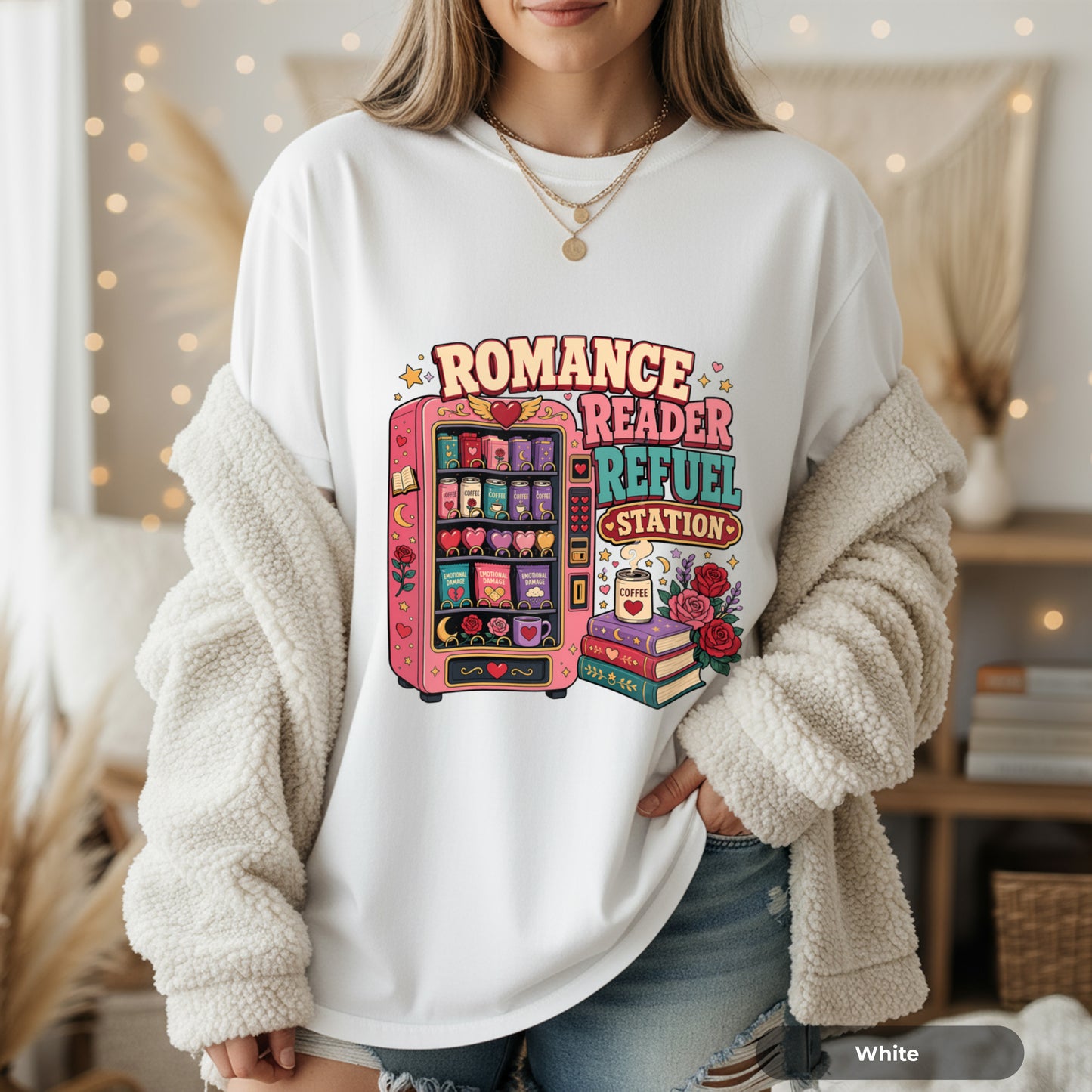 Romance Reader Refuel Station T-Shirt
