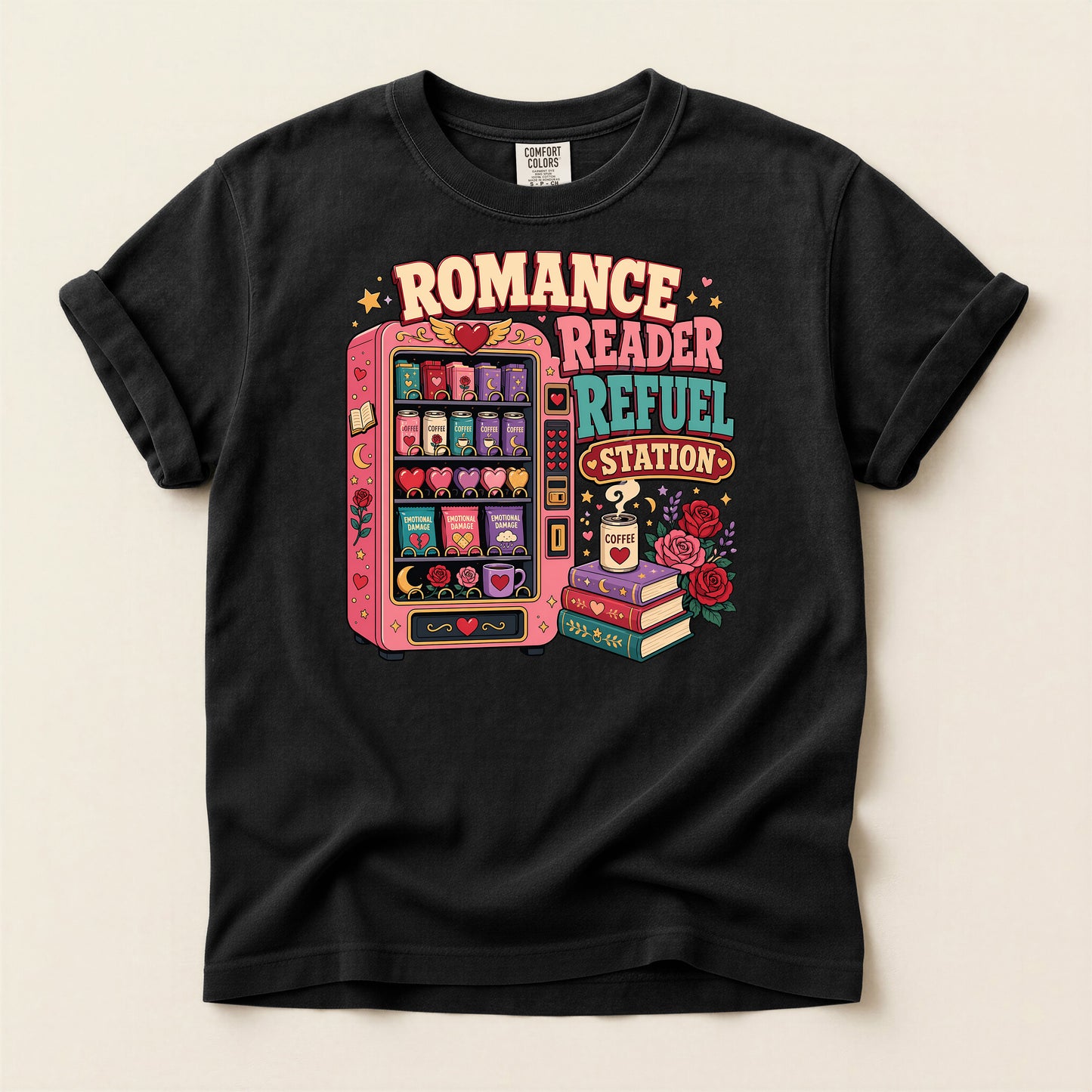 Romance Reader Refuel Station T-Shirt