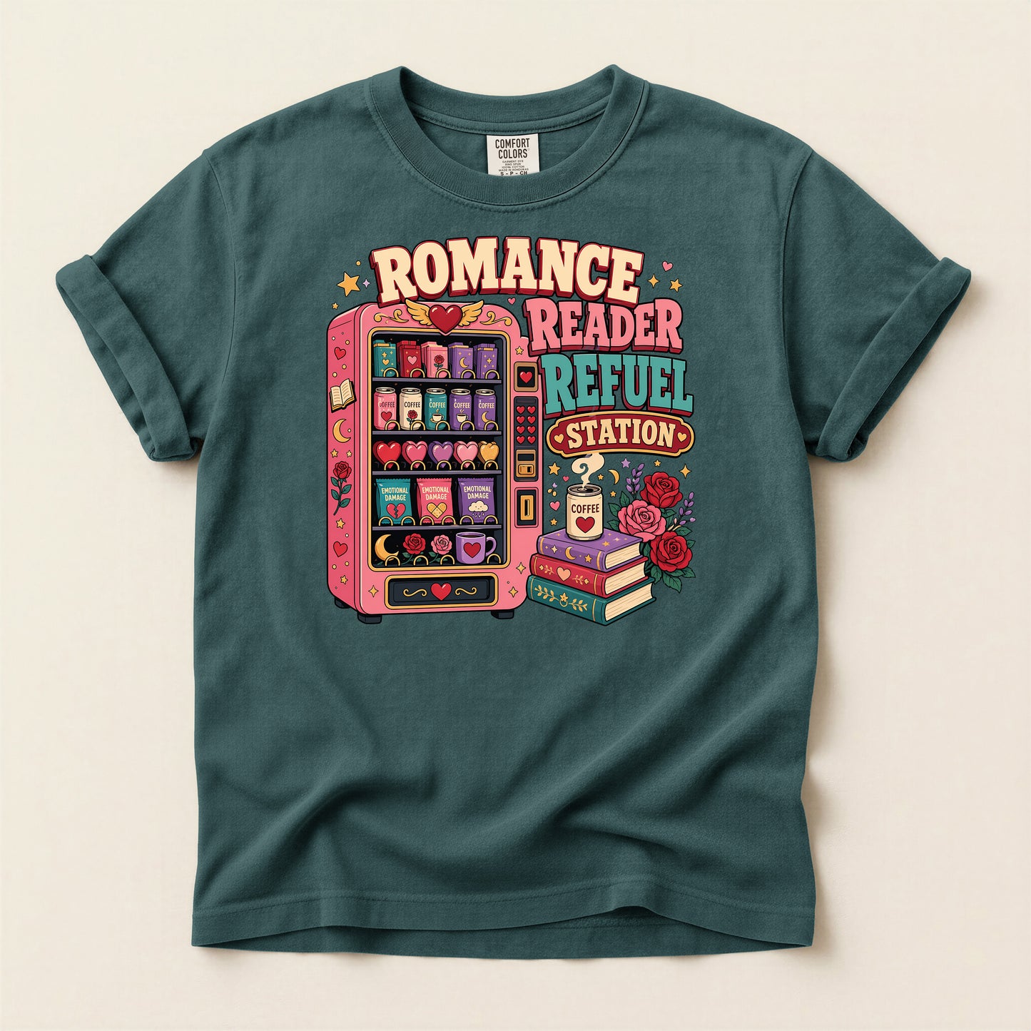 Romance Reader Refuel Station T-Shirt