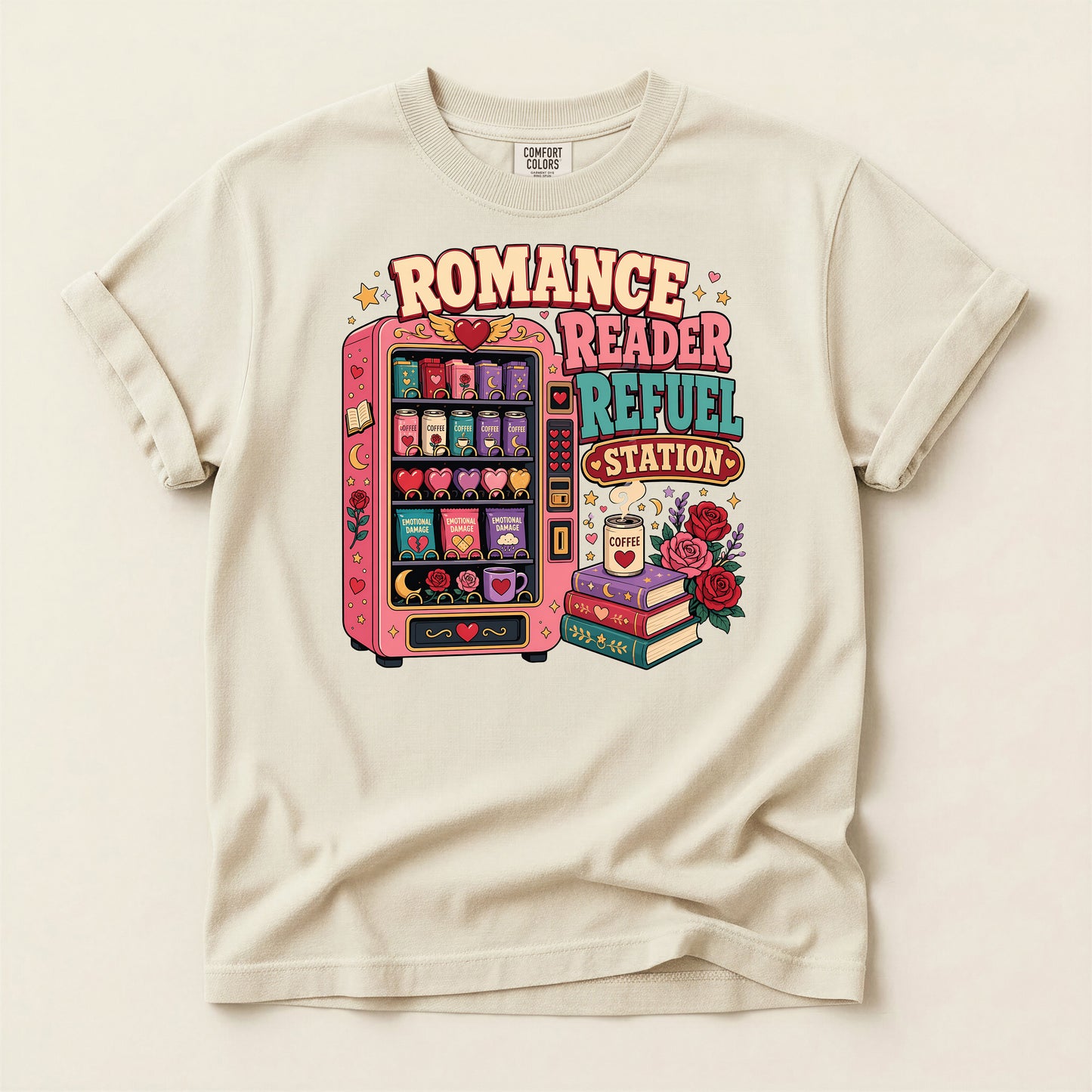 Romance Reader Refuel Station T-Shirt