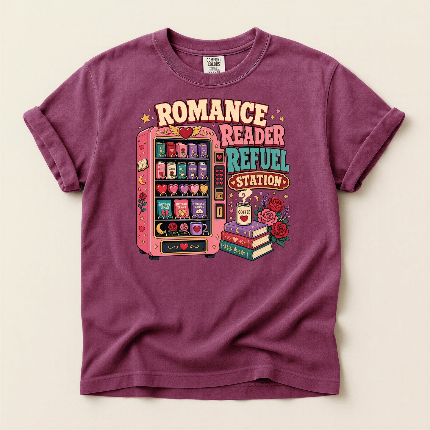 Romance Reader Refuel Station T-Shirt