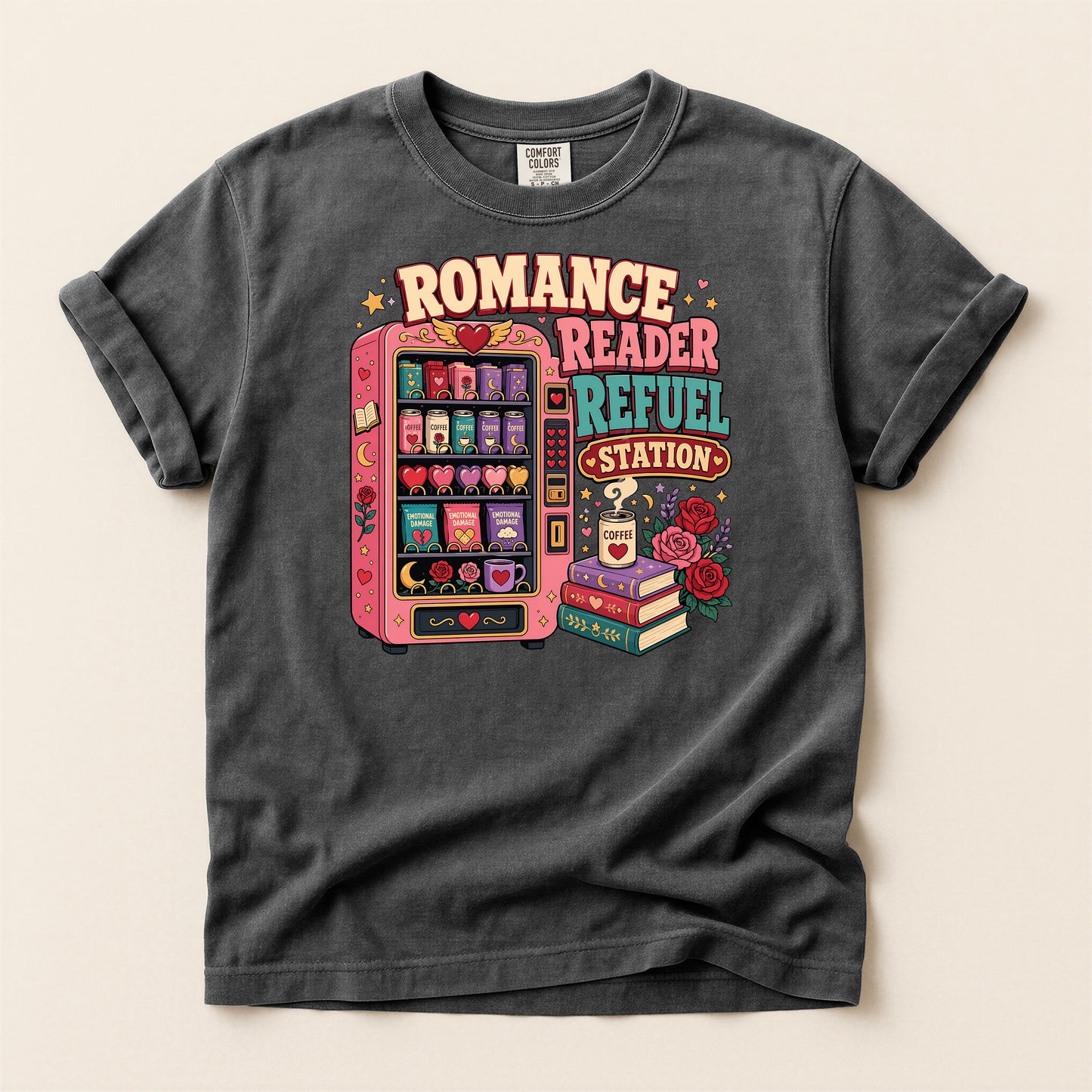 Romance Reader Refuel Station T-Shirt