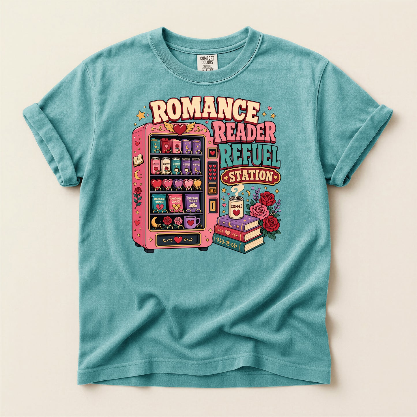 Romance Reader Refuel Station T-Shirt