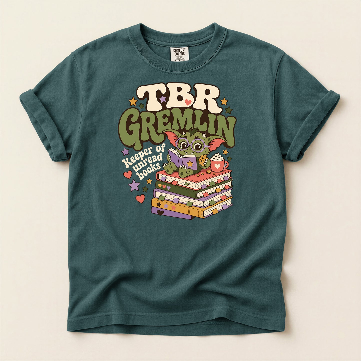 T-Shirt — 'TBR Gremlin' Cute Booklover Reading Tee