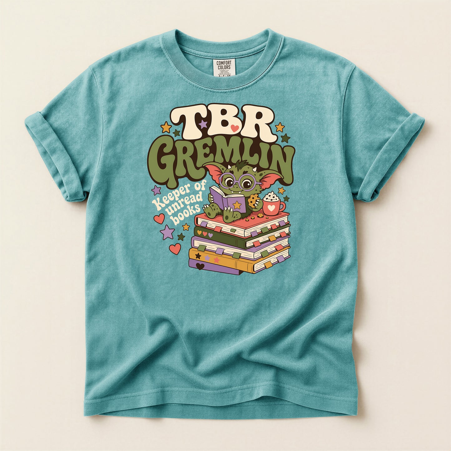 T-Shirt — 'TBR Gremlin' Cute Booklover Reading Tee