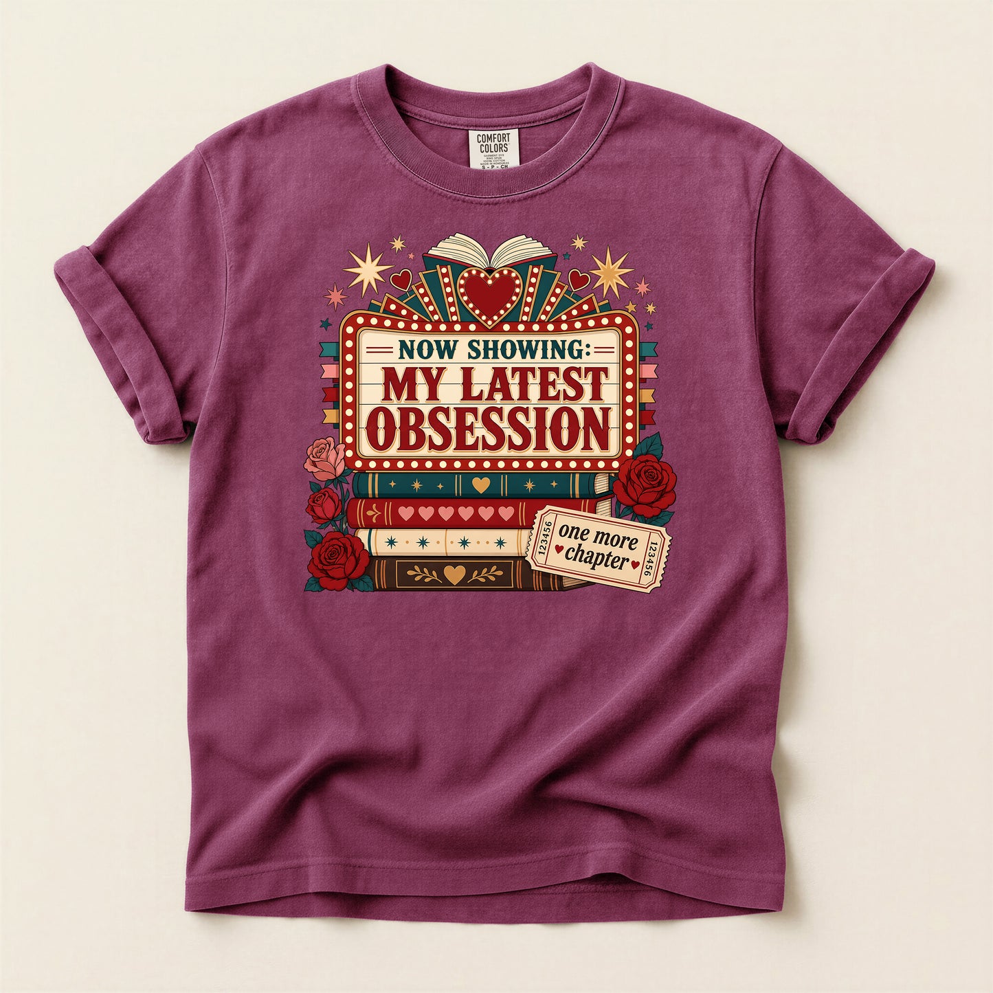 T‑Shirt — "Now Showing: My Latest Obsession" Booklover Tee