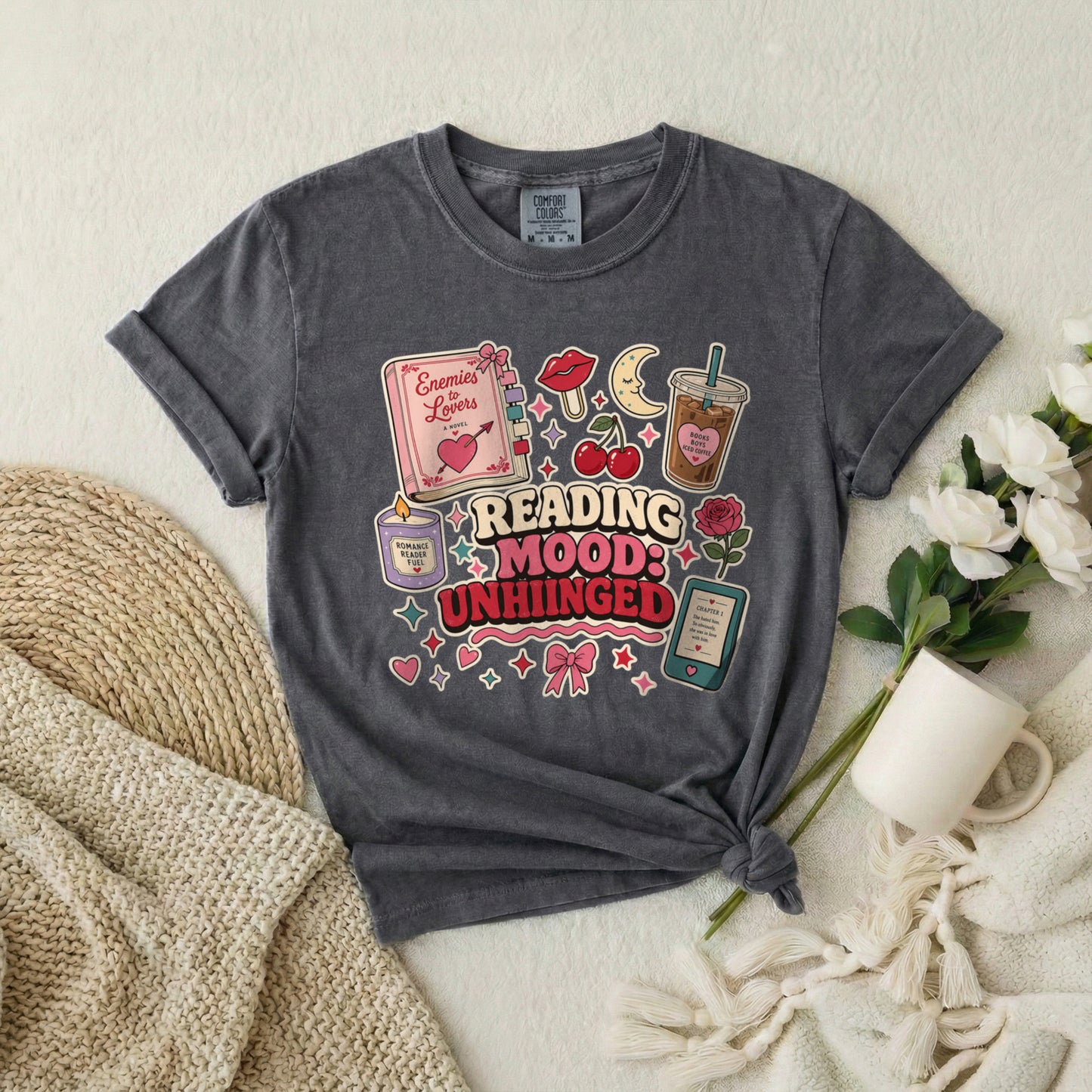 Reading Mood Unhinged T-Shirt — Cute Bookish Graphic Tee