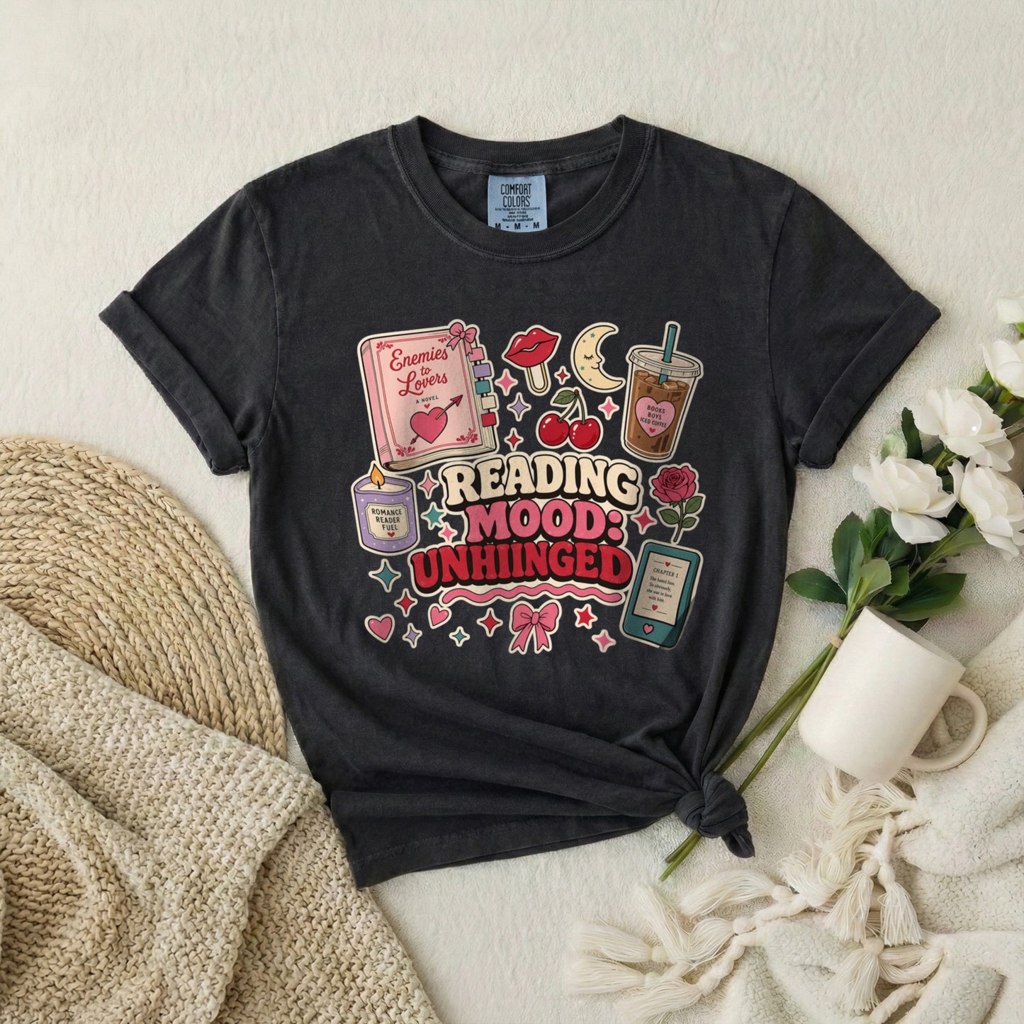 Reading Mood Unhinged T-Shirt — Cute Bookish Graphic Tee