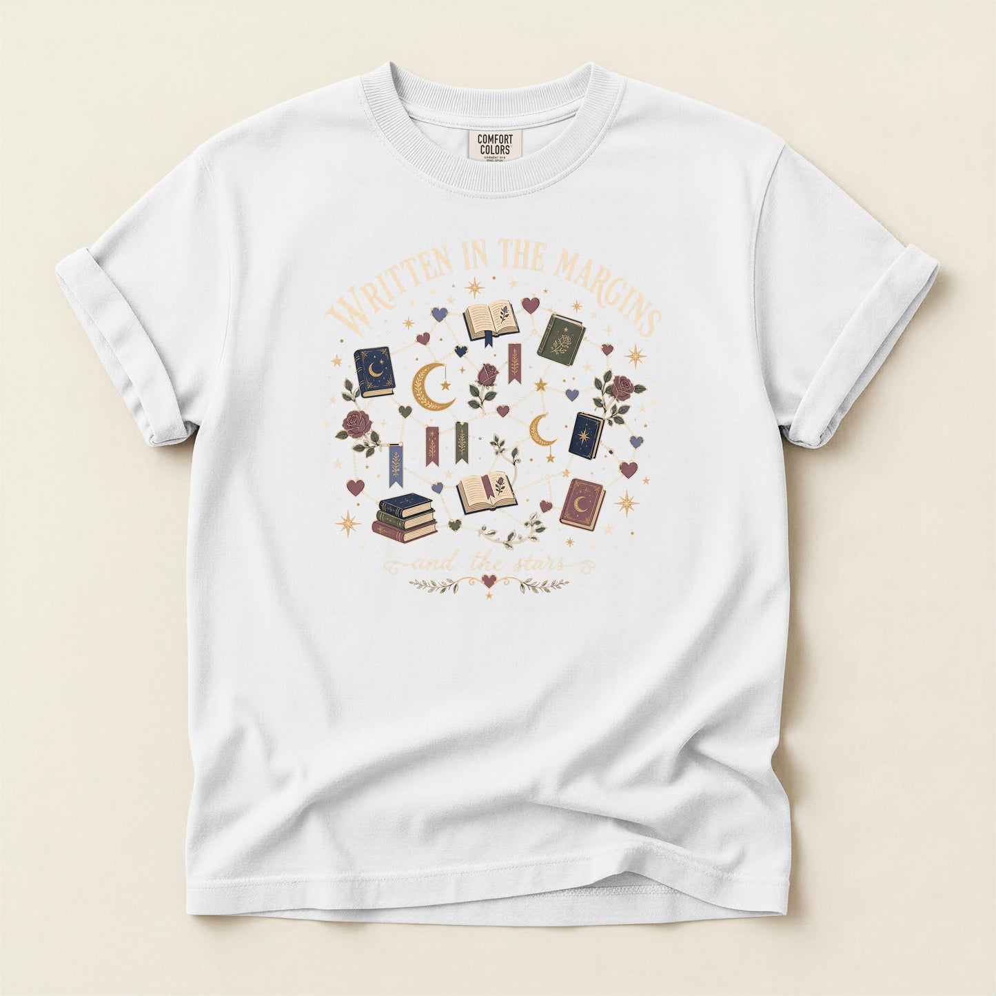 Book Lover T-Shirt — 'Written in the Margins" Reading Graphic Tee