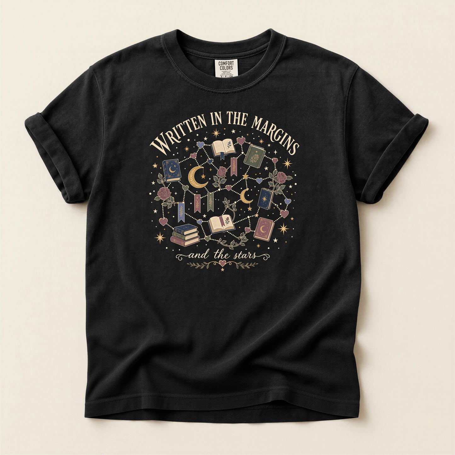 Book Lover T-Shirt — 'Written in the Margins" Reading Graphic Tee